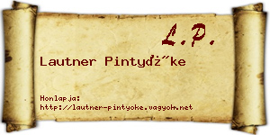 Lautner Pintyőke névjegykártya